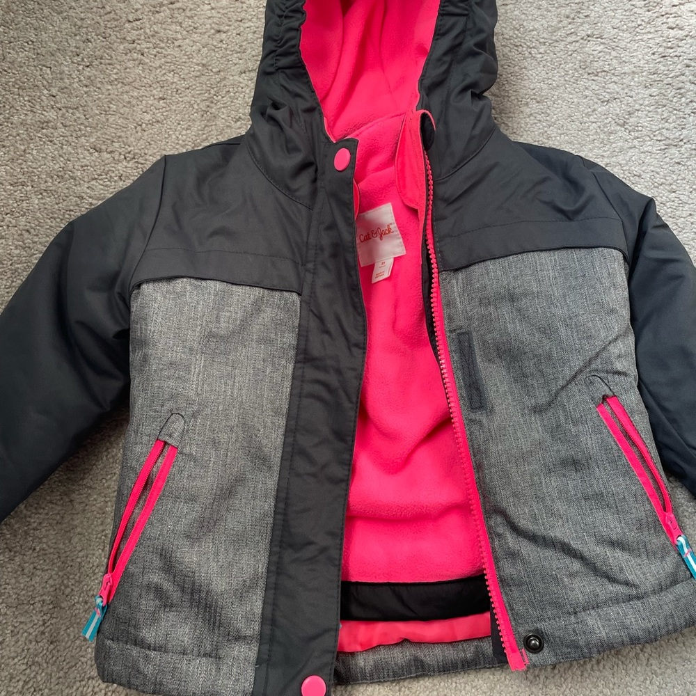 Cat & Jack Black and Pink Kids Jacket